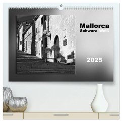 Mallorca Schwarz Weiß (hochwertiger Premium Wandkalender 2025 DIN A2 quer), Kunstdruck in Hochglanz