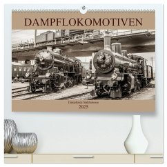 Dampflokomotiven - dampfende Stahlkolosse (hochwertiger Premium Wandkalender 2025 DIN A2 quer), Kunstdruck in Hochglanz