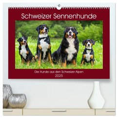 Schweizer Sennenhunde - die Hunde aus den Schweizer Alpen (hochwertiger Premium Wandkalender 2025 DIN A2 quer), Kunstdruck in Hochglanz