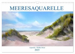 MEERESAQUARELLE (Wandkalender 2025 DIN A3 quer), CALVENDO Monatskalender