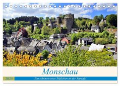 Monschau - Ein sehenswertes Städchen in der Rureifel (Tischkalender 2025 DIN A5 quer), CALVENDO Monatskalender