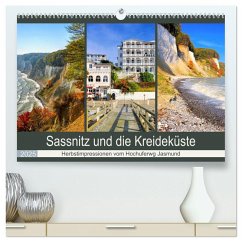 Sassnitz und die Kreideküste - Herbstimpressionen vom Hochuferweg Jasmund (hochwertiger Premium Wandkalender 2025 DIN A2 quer), Kunstdruck in Hochglanz