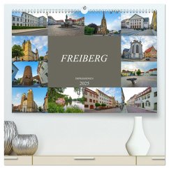 Freiberg Impressionen (hochwertiger Premium Wandkalender 2025 DIN A2 quer), Kunstdruck in Hochglanz