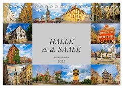 Halle a. d. Saale Impressionen (Tischkalender 2025 DIN A5 quer), CALVENDO Monatskalender