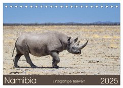 Namibia - einzigartige Tierwelt (Tischkalender 2025 DIN A5 quer), CALVENDO Monatskalender