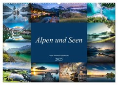 Alpen und Seen (Wandkalender 2025 DIN A2 quer), CALVENDO Monatskalender - Calvendo;Fischer, Janina