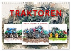Traktoren - malerische Kraftpakete in der Landwirtschaft (Wandkalender 2025 DIN A4 quer), CALVENDO Monatskalender