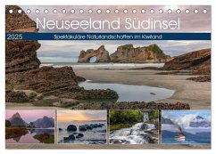 Neuseeland Südinsel - Spektakuläre Naturlandschaften im Kiwiland (Tischkalender 2025 DIN A5 quer), CALVENDO Monatskalender - Calvendo;Kruse, Joana