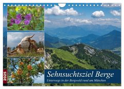 Sehnsuchtsziel Berge - Unterwegs in den Bergwelt rund um München (Wandkalender 2025 DIN A4 quer), CALVENDO Monatskalender