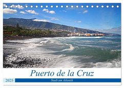 Puerto de la Cruz - Stadt am Atlantik (Tischkalender 2025 DIN A5 quer), CALVENDO Monatskalender