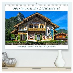 Oberbayerische Lüftlmalerei (hochwertiger Premium Wandkalender 2025 DIN A2 quer), Kunstdruck in Hochglanz