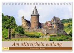 Am Mittelrhein entlang - Sehenswerte Burgen (Tischkalender 2025 DIN A5 quer), CALVENDO Monatskalender - Calvendo;Klatt, Arno