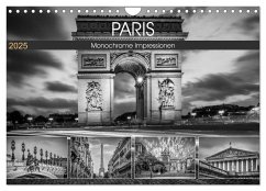 PARIS Monochrome Impressionen (Wandkalender 2025 DIN A4 quer), CALVENDO Monatskalender - Calvendo;Viola, Melanie