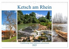 Ketsch am Rhein (Wandkalender 2025 DIN A3 quer), CALVENDO Monatskalender