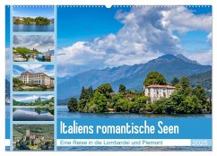 Italiens romantische Seen (Wandkalender 2025 DIN A2 quer), CALVENDO Monatskalender