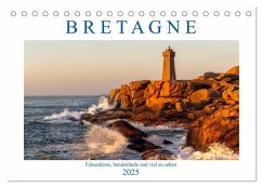 Bretagne - Felsenküste, Sandstrände und viel zu sehen (Tischkalender 2025 DIN A5 quer), CALVENDO Monatskalender - Calvendo;Sulima, Dirk
