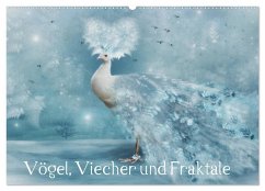 Vögel, Viecher und Fraktale (Wandkalender 2025 DIN A2 quer), CALVENDO Monatskalender