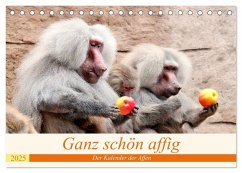 Ganz schön affig - Der Kalender der Affen (Tischkalender 2025 DIN A5 quer), CALVENDO Monatskalender - Calvendo;Klatt, Arno