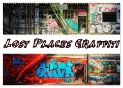 Lost Places Graffiti (Wandkalender 2025 DIN A2 quer), CALVENDO Monatskalender