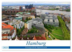 Hamburg - Unvergessliche Impressionen (Wandkalender 2025 DIN A2 quer), CALVENDO Monatskalender