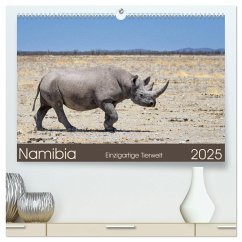 Namibia - einzigartige Tierwelt (hochwertiger Premium Wandkalender 2025 DIN A2 quer), Kunstdruck in Hochglanz