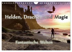 Helden, Drachen und Magie (Wandkalender 2025 DIN A4 quer), CALVENDO Monatskalender - Calvendo;Schröder, Karsten