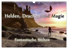 Helden, Drachen und Magie (Wandkalender 2025 DIN A3 quer), CALVENDO Monatskalender
