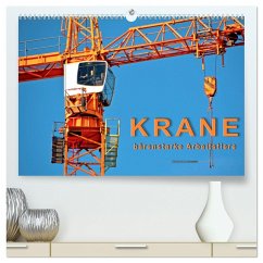 Krane - bärenstarke Arbeitstiere (hochwertiger Premium Wandkalender 2025 DIN A2 quer), Kunstdruck in Hochglanz - Calvendo;Roder, Peter