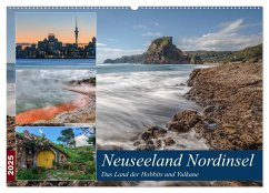 Neuseeland Nordinsel - Das Land der Hobbits und Vulkane (Wandkalender 2025 DIN A2 quer), CALVENDO Monatskalender
