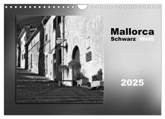 Mallorca Schwarz Weiß (Wandkalender 2025 DIN A4 quer), CALVENDO Monatskalender