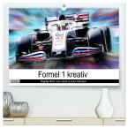 Formel 1 kreativ - Digital Art von Jean-Louis Glineur (hochwertiger Premium Wandkalender 2025 DIN A2 quer), Kunstdruck in Hochglanz