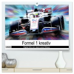 Formel 1 kreativ - Digital Art von Jean-Louis Glineur (hochwertiger Premium Wandkalender 2025 DIN A2 quer), Kunstdruck in Hochglanz