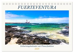 FUERTEVENTURA Geburtstagskalender mit Planerfunktion (Tischkalender 2025 DIN A5 quer), CALVENDO Monatskalender