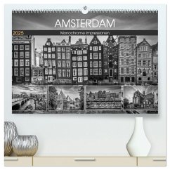 AMSTERDAM Monochrome Impressionen (hochwertiger Premium Wandkalender 2025 DIN A2 quer), Kunstdruck in Hochglanz - Calvendo;Viola, Melanie