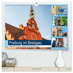 Freiburg im Breisgau. Malerische Stadt am Rande des Schwarzwaldes (hochwertiger Premium Wandkalender 2025 DIN A2 quer), Kunstdruck in Hochglanz - Calvendo;Wöhlke, Jürgen