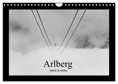 Arlberg black and white (Wandkalender 2025 DIN A4 quer), CALVENDO Monatskalender