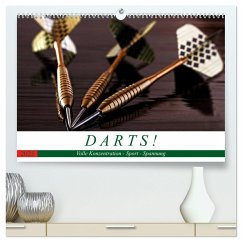 Darts. Konzentration - Sport - Spannung (hochwertiger Premium Wandkalender 2025 DIN A2 quer), Kunstdruck in Hochglanz
