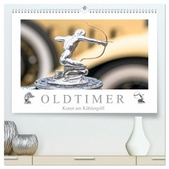 Oldtimer - Kunst am Kühlergrill (hochwertiger Premium Wandkalender 2025 DIN A2 quer), Kunstdruck in Hochglanz