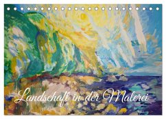 Landschaft in der Malerei: Ein Kunstkalender (Tischkalender 2025 DIN A5 quer), CALVENDO Monatskalender
