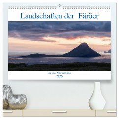 Landschaften Der Färöer (hochwertiger Premium Wandkalender 2025 DIN A2 quer), Kunstdruck in Hochglanz