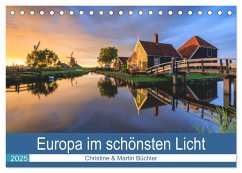 Europa im schönsten Licht (Tischkalender 2025 DIN A5 quer), CALVENDO Monatskalender