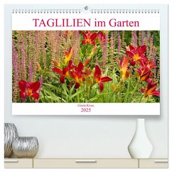 Taglilien im Garten (hochwertiger Premium Wandkalender 2025 DIN A2 quer), Kunstdruck in Hochglanz
