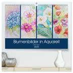 Blumenbilder in Aquarell (hochwertiger Premium Wandkalender 2025 DIN A2 quer), Kunstdruck in Hochglanz