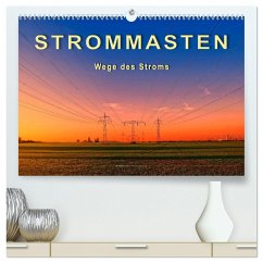 Strommasten - Wege des Stroms (hochwertiger Premium Wandkalender 2025 DIN A2 quer), Kunstdruck in Hochglanz