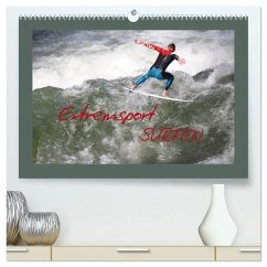 Extremsport Surfen (hochwertiger Premium Wandkalender 2025 DIN A2 quer), Kunstdruck in Hochglanz - Calvendo;Hultsch, Heike