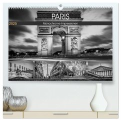 PARIS Monochrome Impressionen (hochwertiger Premium Wandkalender 2025 DIN A2 quer), Kunstdruck in Hochglanz