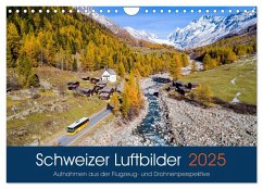 Schweizer Luftbilder (Wandkalender 2025 DIN A4 quer), CALVENDO Monatskalender