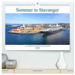 Sommer in Stavanger vom Frankfurter Taxifahrer Petrus Bodenstaff (hochwertiger Premium Wandkalender 2025 DIN A2 quer), Kunstdruck in Hochglanz