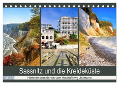 Sassnitz und die Kreideküste - Herbstimpressionen vom Hochuferweg Jasmund (Tischkalender 2025 DIN A5 quer), CALVENDO Monatskalender - Calvendo;LianeM