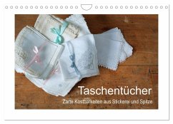 Taschentücher - zarte Kostbarkeiten aus Stickerei und Spitze (Wandkalender 2025 DIN A4 quer), CALVENDO Monatskalender - Calvendo;Take, Friederike